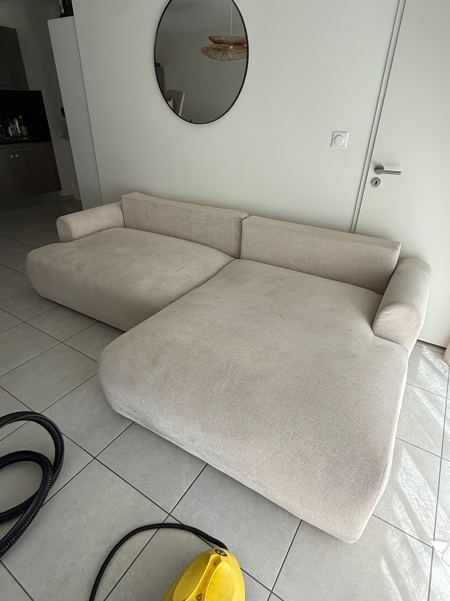 Canapé textile avant